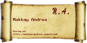 Makkay Andrea névjegykártya